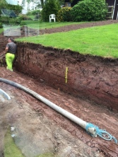 Pipes laid to pump concrete 3